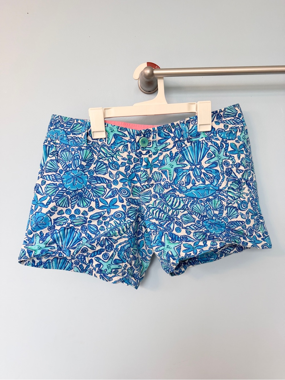 Lilly Pulitzer Callahan Stretch Chino Shorts Sailors Valentine Print Size 6
